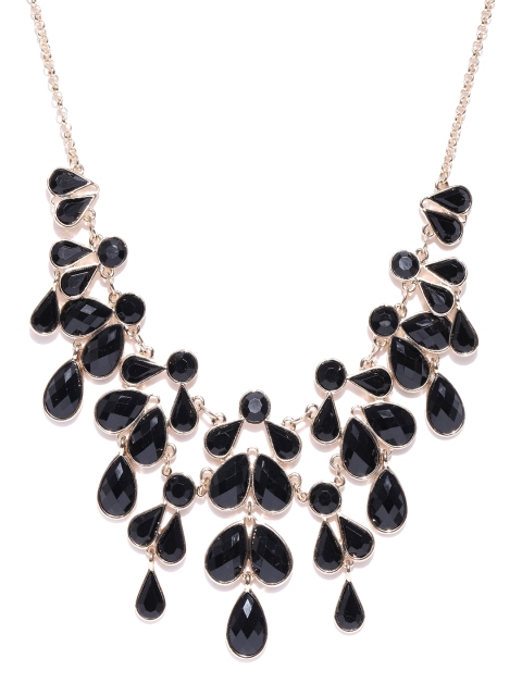 

Accessorize Black & Gold-Tone Stone-Studded Necklace