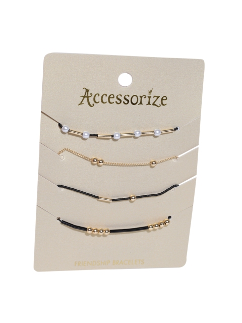 

Accessorize Set of 4 Contemporary Bracelets, Black