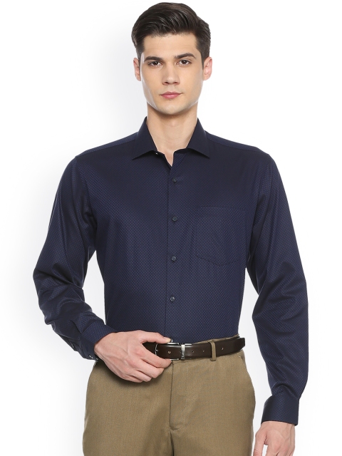 

Van Heusen Men Navy Blue Comfort Regular Fit Printed Formal Shirt