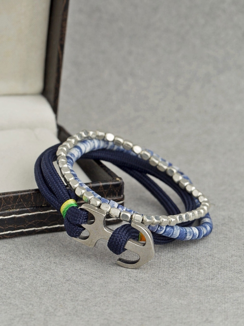 

Dare by Voylla Men Set of 3 Multicoloured Handcrafted Bracelets, Multi