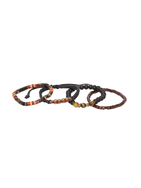 

Dare by Voylla Set Of 4 Bold Hint Beaded Gypsy Bracelets For Men, Multi