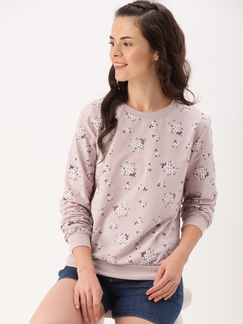 

DressBerry Women Pink Printed Round Neck T-shirt