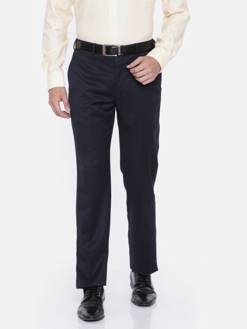 

Park Avenue Men Blue Smart Slim Fit Solid Formal Trousers