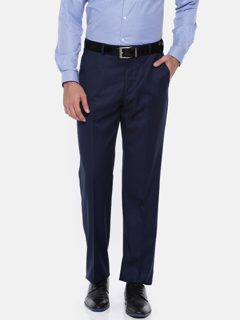 

Park Avenue Men Blue Slim Fit Solid Formal Trousers