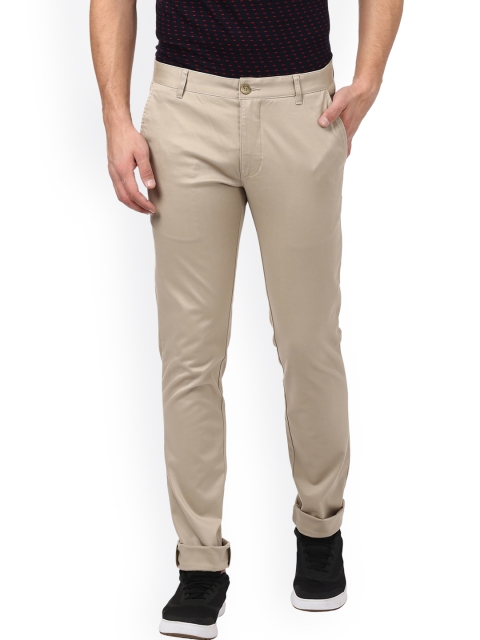 

Parx Men Beige Slim Fit Solid Chinos