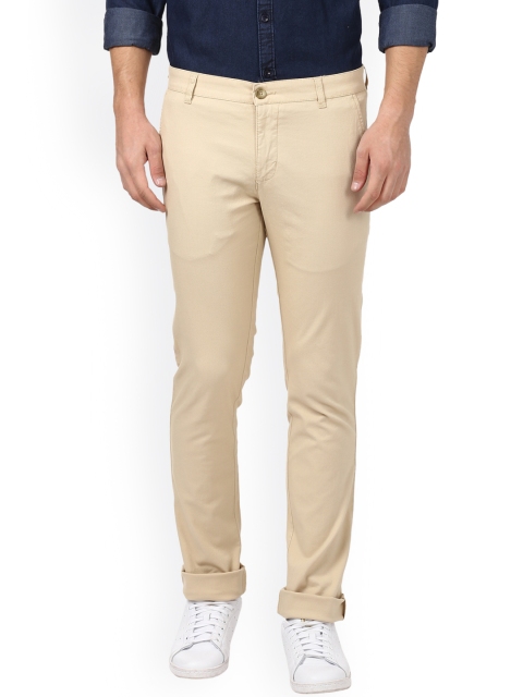 

Parx Men Beige Slim Fit Solid Chinos