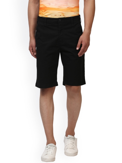 

Parx Men Black Solid Regular Fit Regular Shorts