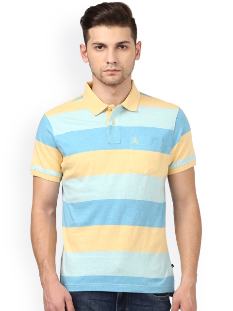 

Parx Men Yellow Colourblocked Polo Collar T-shirt