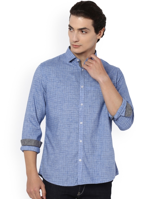 

Van Heusen Sport Men Blue Slim Fit Checked Casual Shirt