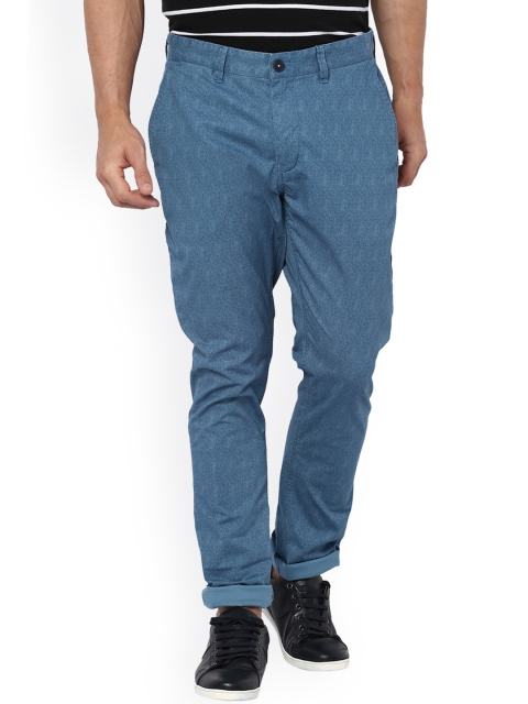 

Van Heusen Sport Men Blue Slim Fit Printed Regular Trousers
