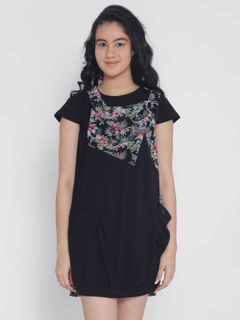 

Natilene Girls Multicoloured Printed Pinafore Dress, Multi