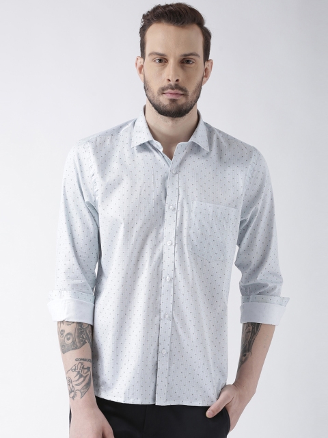 

TABARD Men Blue Smart Slim Fit Printed Casual Shirt