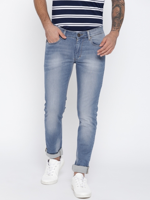 

Numero Uno Men Blue Martin Slim Fit Low-Rise Clean Look Jeans