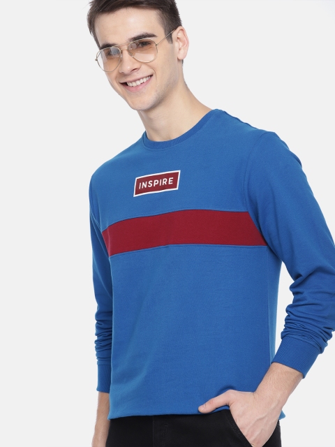

Mast & Harbour Men Blue Solid Sweatshirt