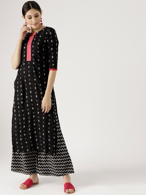 

Libas Women Black & Grey Printed Kurta with Palazzos