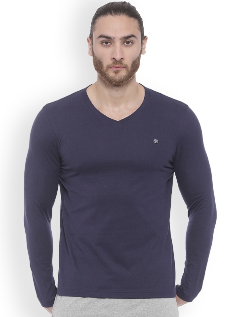 

Bitz Men Navy Blue Solid Lounge T-Shirt EBA015
