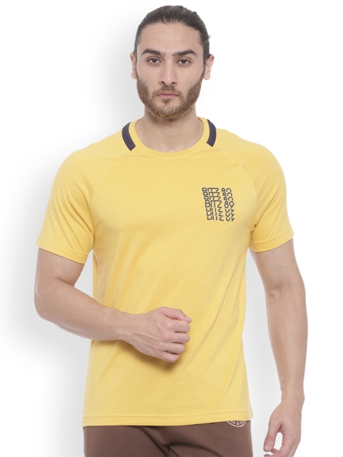 

Blitz Men Yellow Solid Lounge T-Shirt EBA012
