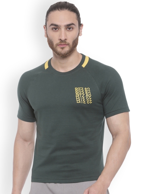 

Blitz Men Olive Green Solid Lounge T-Shirt EBA012