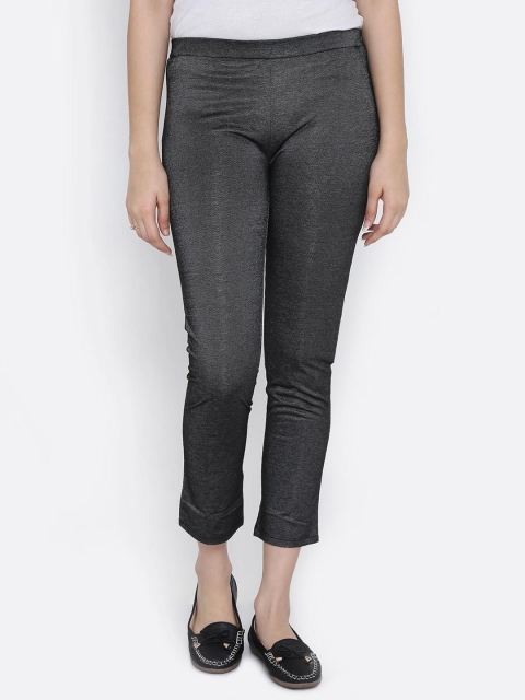 

Natilene Black & Grey Treggings