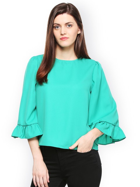 

Van Heusen Woman Women Sea Green Solid Top