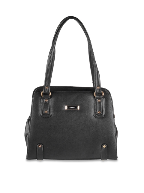 

Metro Black Solid Shoulder Bag