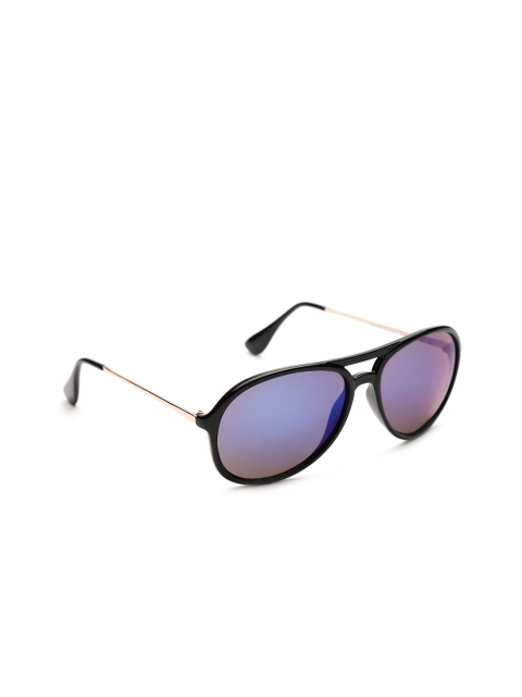 

Mast & Harbour Unisex Mirrored Oval Sunglasses, Blue