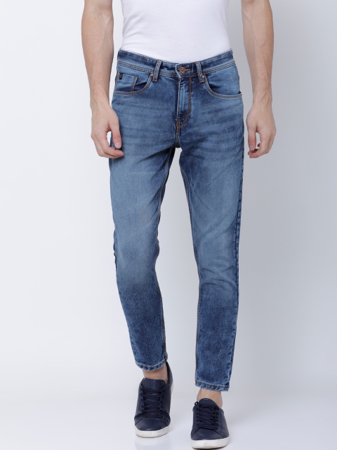

LOCOMOTIVE Men Blue Tapered Fit Mid-Rise Clean Look Stretchable Jeans