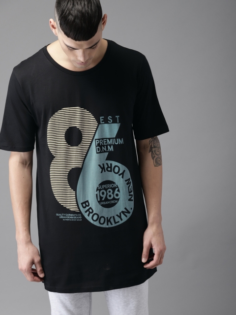 

Moda Rapido Men Black Round Neck T-shirt