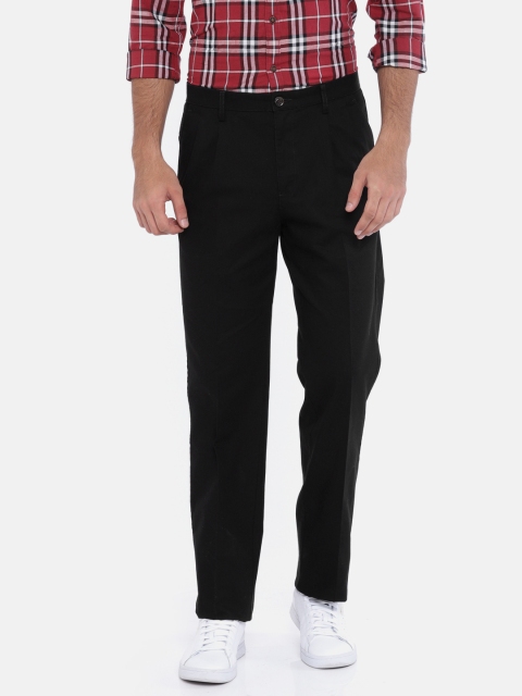 

Allen Solly Men Black Comfort Regular Fit Solid Regular Trousers