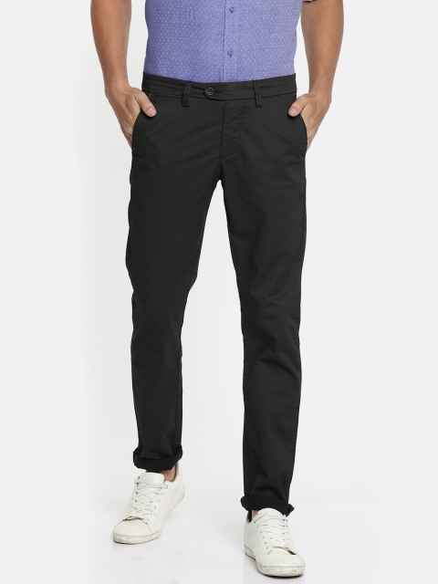

Allen Solly Men Black Smart Slim Fit Solid Regular Trousers