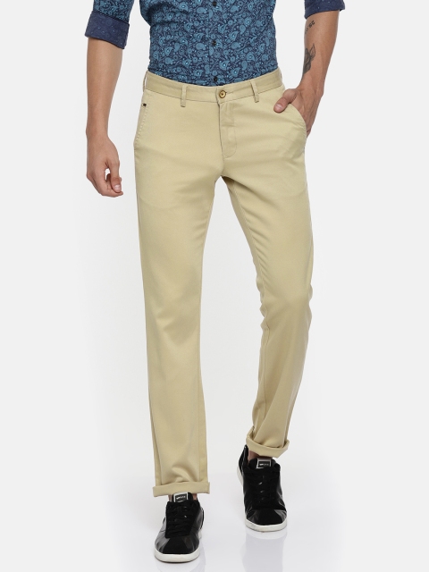 

Allen Solly Men Beige Smart Slim Fit Solid Chinos