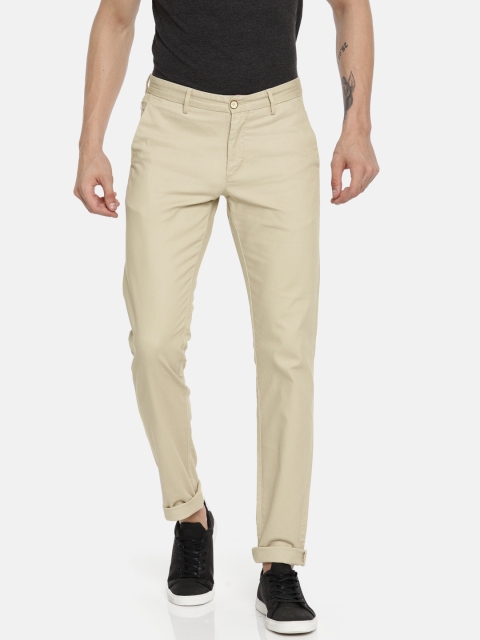 

Allen Solly Men Beige Smart Slim Fit Solid Regular Trousers