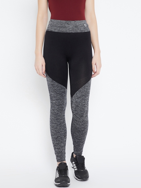 

C9 Turquoise Grey Melange & Black Colourbocked Leggings