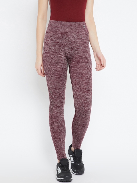 

C9 AIRWEAR Women Maroon Solid Ankle-Length Tights