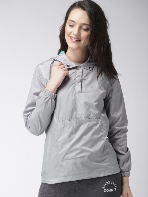 

Mast & Harbour Women Grey Solid Sporty Jacket