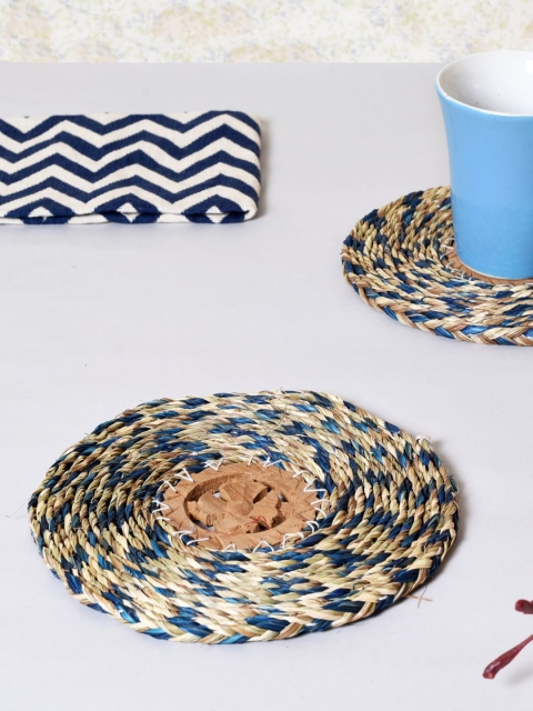 

Unravel India Set of 2 Dish Coasters, Multi