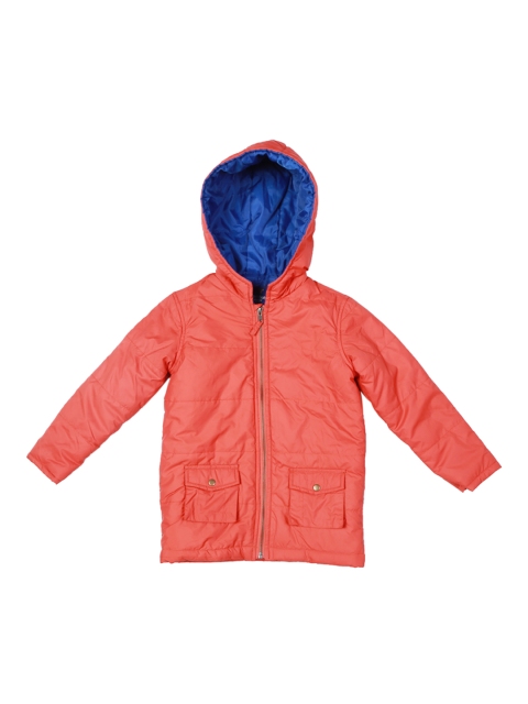 

Allen Solly Junior Boys Coral Orange Solid Bomber