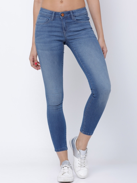 

Tokyo Talkies Women Blue Super Skinny Fit Mid-Rise Clean Look Stretchable Jeans