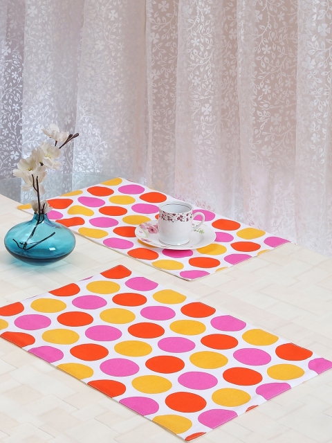

RANGRAGE Multicoloured Set Of 6 Printed Handcrafted Tablemats, Multi