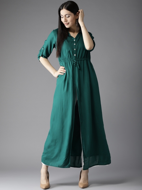 

Moda Rapido Women Green Solid A-Line Kurta