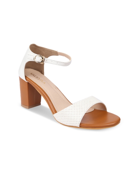 

VALIOSAA Women White Solid Block Heels