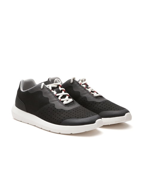 

Clarks Men Black Perforated Sneakers