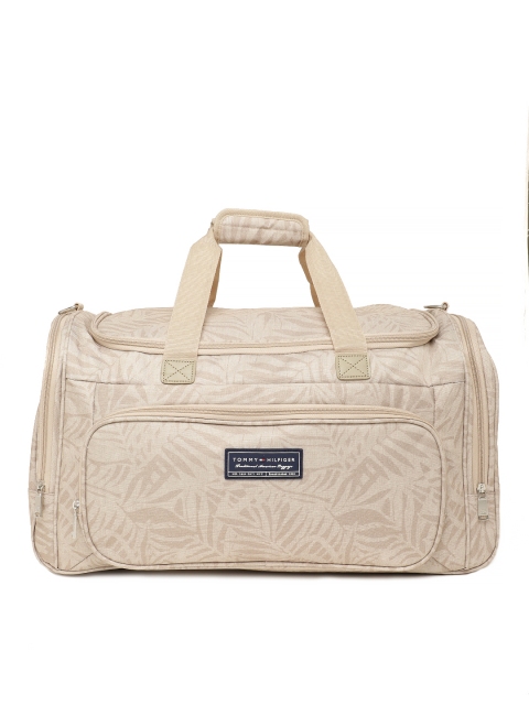 

Tommy Hilfiger Unisex Beige Printed Duffle Bag