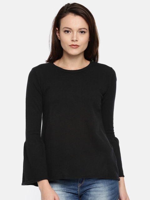 

OVS Women Black Solid Top