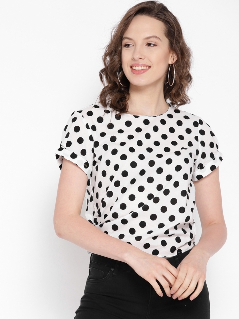 

OVS Women White Printed Pure Cotton Top
