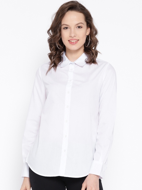 

OVS Women White Regular Fit Solid Casual Shirt
