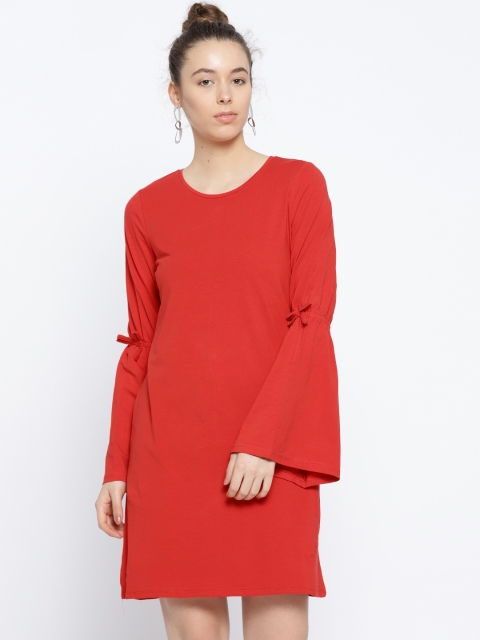 

OVS Women Red Solid A-Line Dress