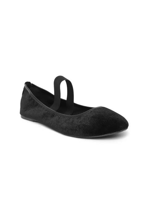 

OVS Women Black Solid Velvet Mary Janes