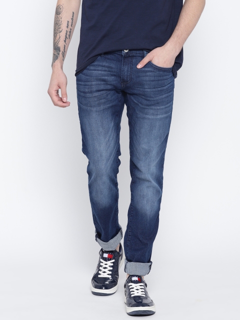 

OVS Men Navy Blue Slim Fit Low-Rise Clean Look Stretchable Jeans