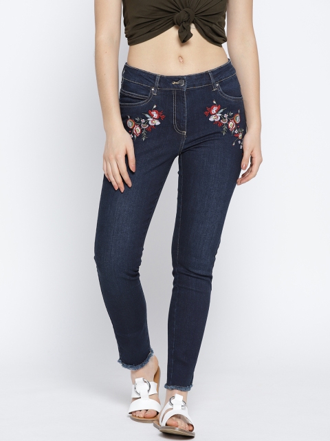 

OVS Women Navy Blue Skinny Fit Mid-Rise Clean Look Stretchable Jeans